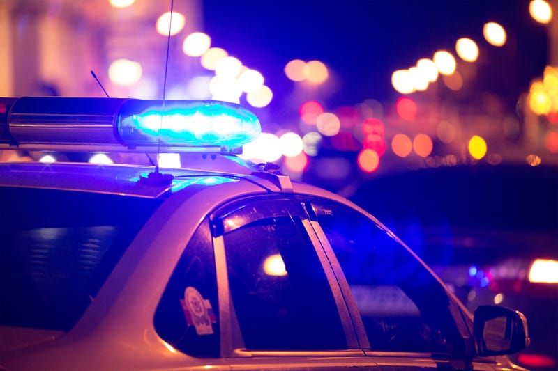 Police lights.