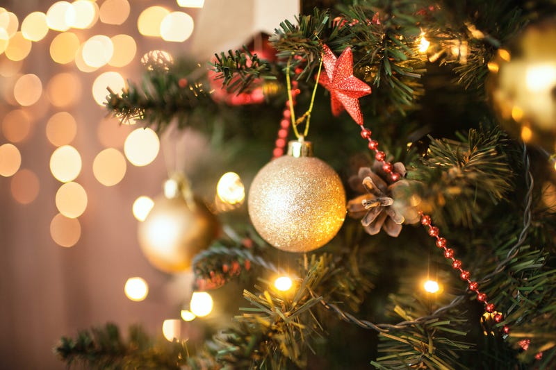 Christmas decorations on tree