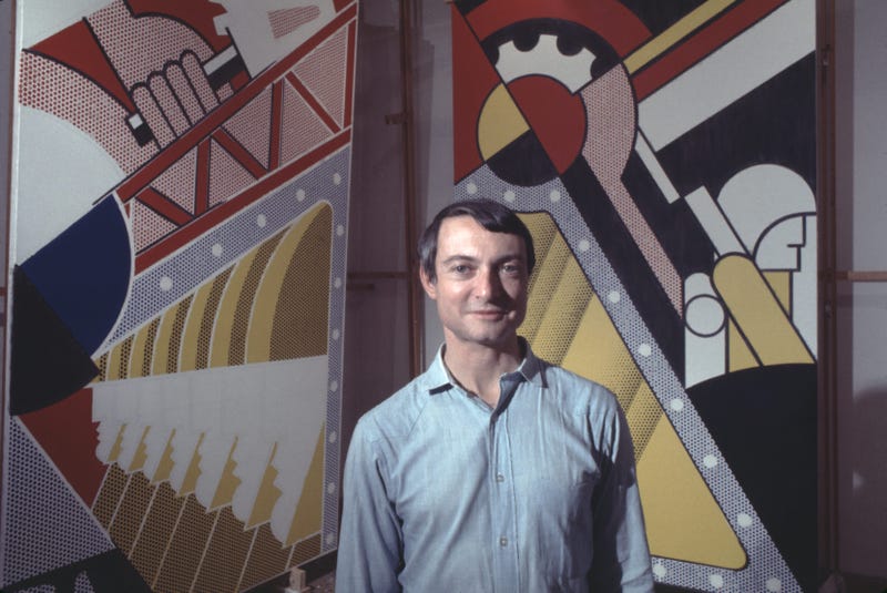 Pop artist Roy Lichtenstein in his New York studio in 1968.