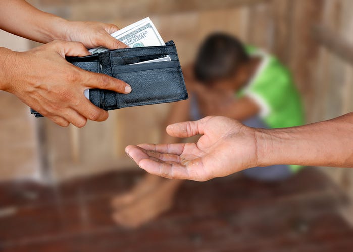 Child victim of human trafficking