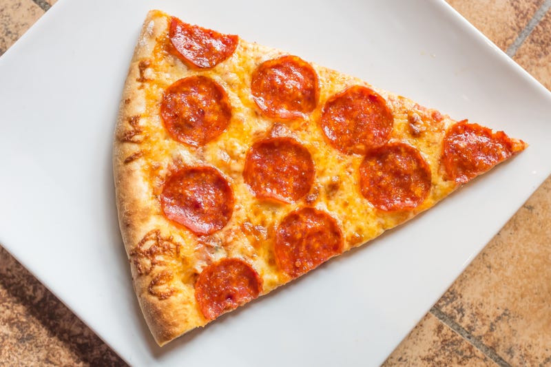Slice of pepperoni pizza