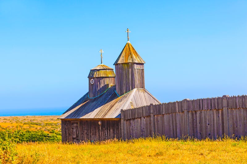 old wooden structures in field