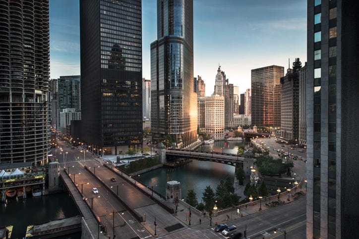 Downtown Chicago. 