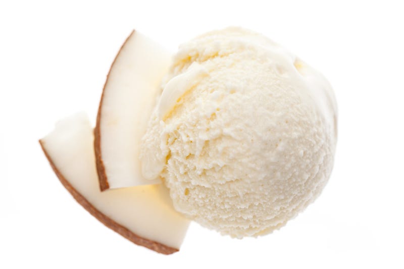 Coconut and ice cream. 