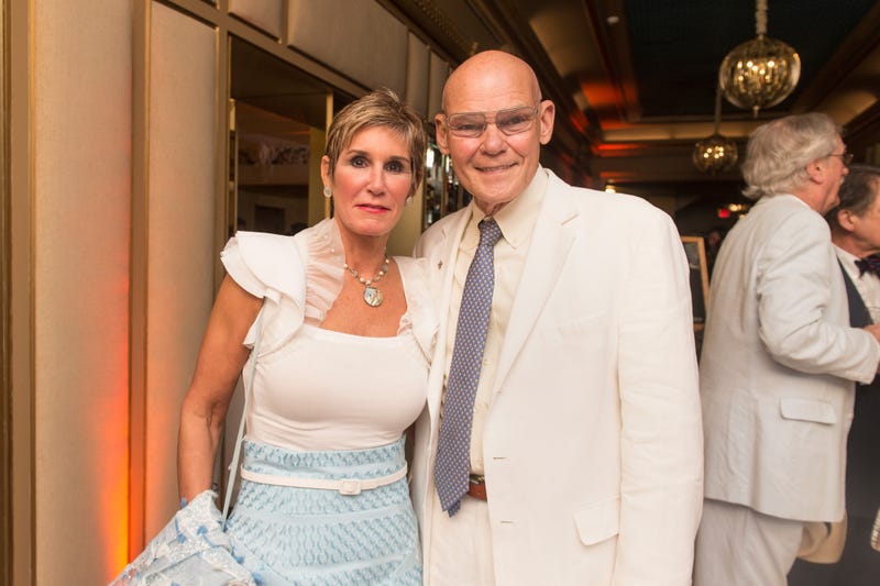 (L-R) Political strategists Mary Matalin and James Carville attend the re-opening of the historic Orpheum Theater on August 27, 2015 in New Orleans, Louisiana. The nearly century-old Beaux Arts theater, severely damaged by Hurricane Katrina flood waters, reopened after a $13 million renovation.