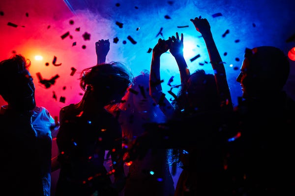 People dancing in a night club