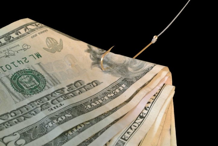 money with a catch