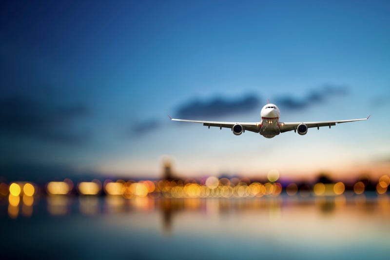Airplane landing.
