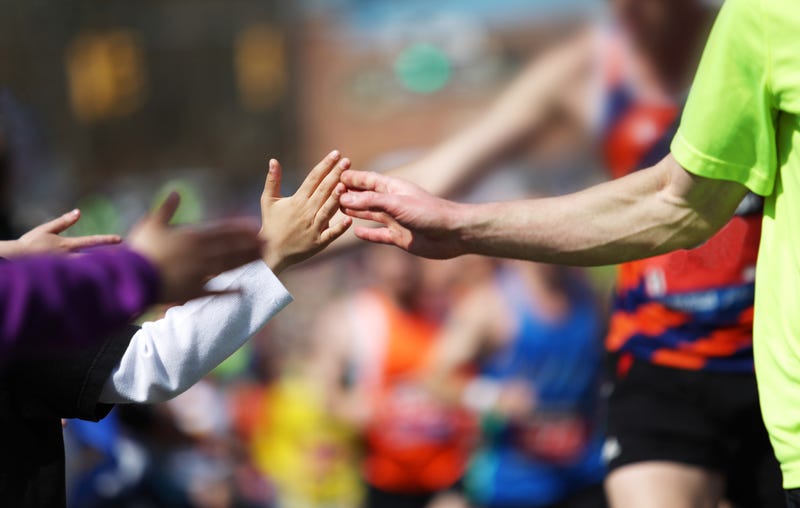 Runner high-fives