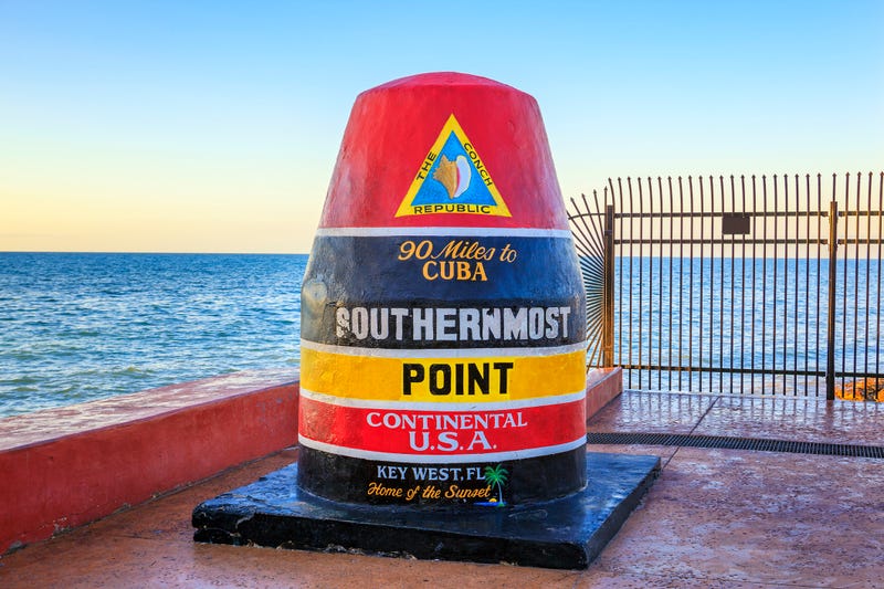 Southernmost Point Buoy stock photo.