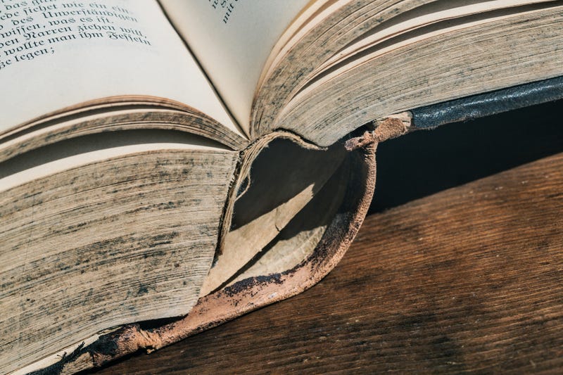 Detail of an old book. 