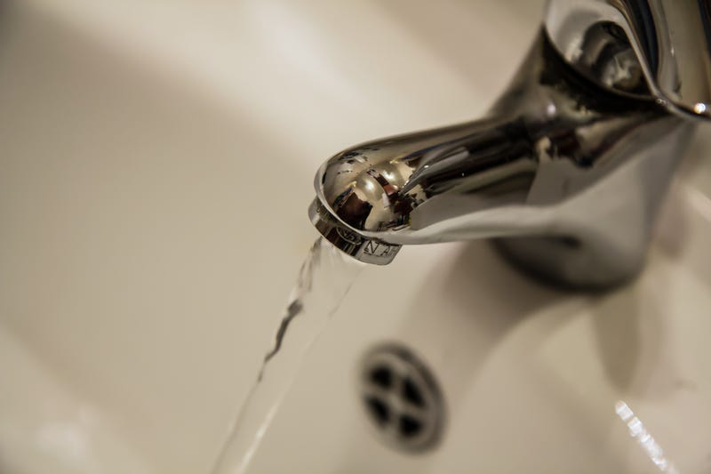 Closeup of running faucet