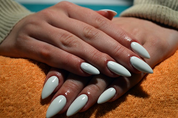Manicured gel nails