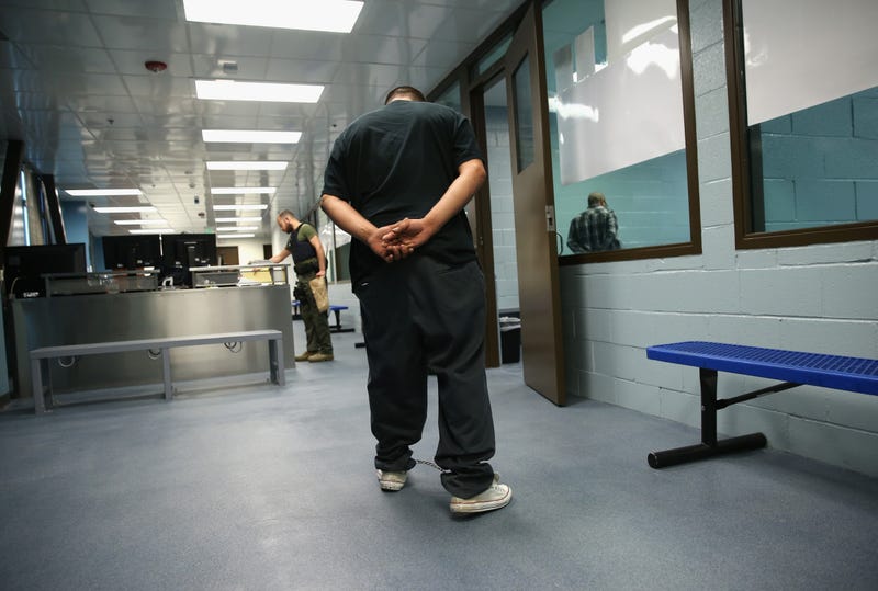 A man in custody at an ICE processing center in Camarillo, California.
