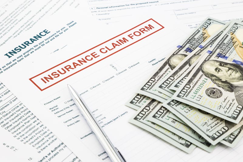 Money on top of health insurance claim form
