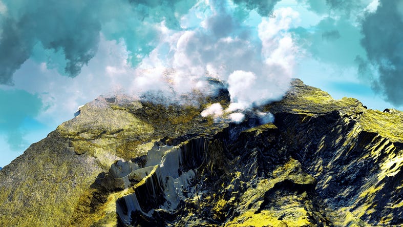 Tongan volcano erupting