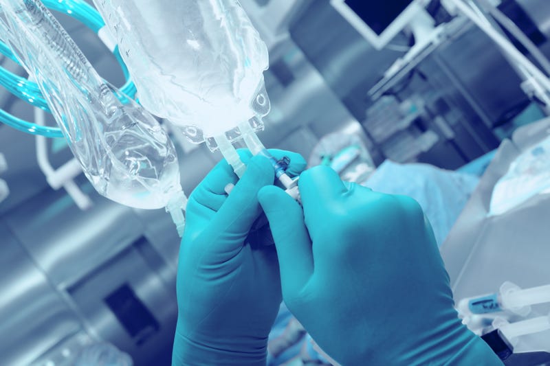 Intravenous fluid setup