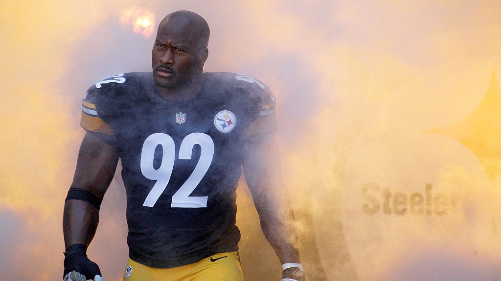 James Harrison went from 190 to 270 pounds in gap between high school and college football