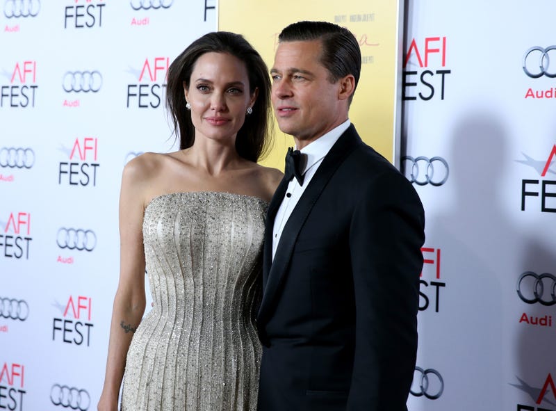 Writer-director-producer-actress Angelina Jolie Pitt (L) and actor-producer Brad Pitt attend Audi at the opening night gala premiere of 'By the Sea' during AFI FEST 2015 presented by Audi at TCL Chinese 6 Theatres on November 5, 2015 in Hollywood, California 