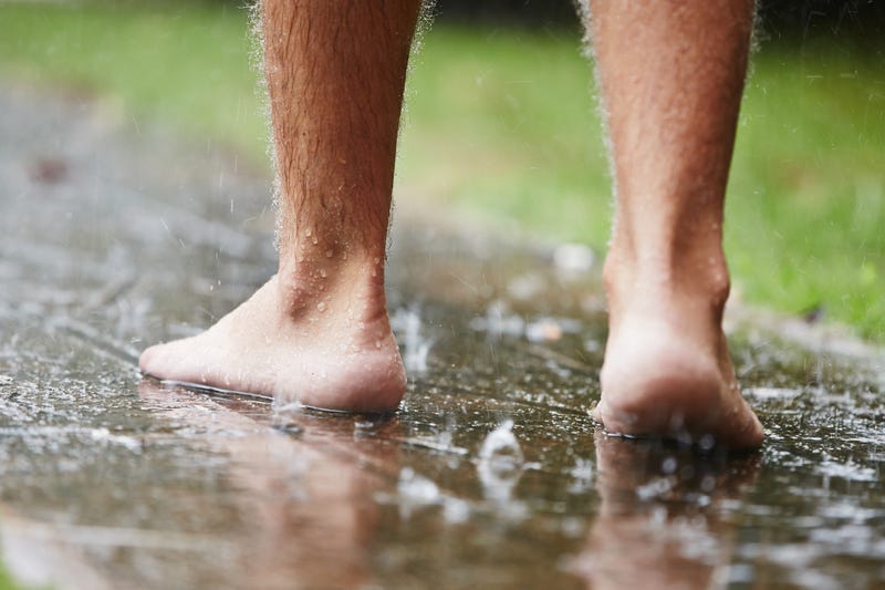 Barefoot man