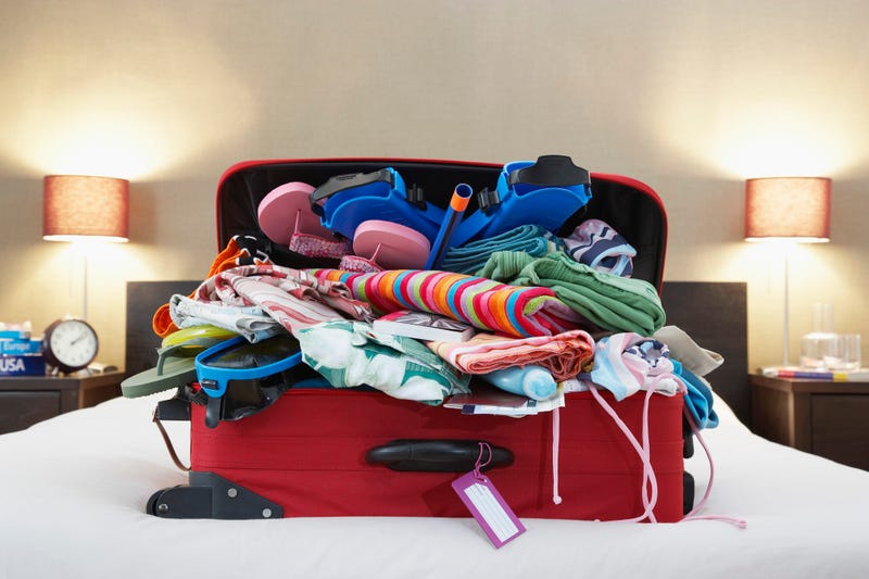Packed suitcase