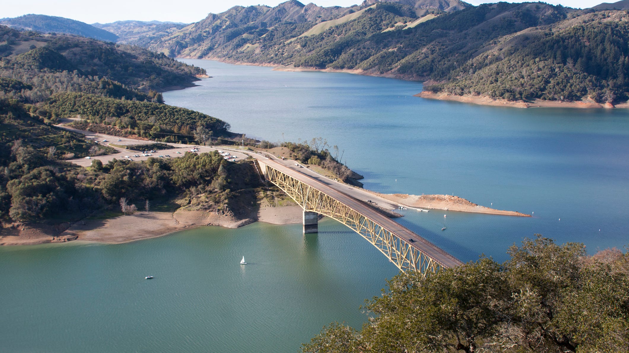 Lake Sonoma above maximum water level year after hitting lowest point