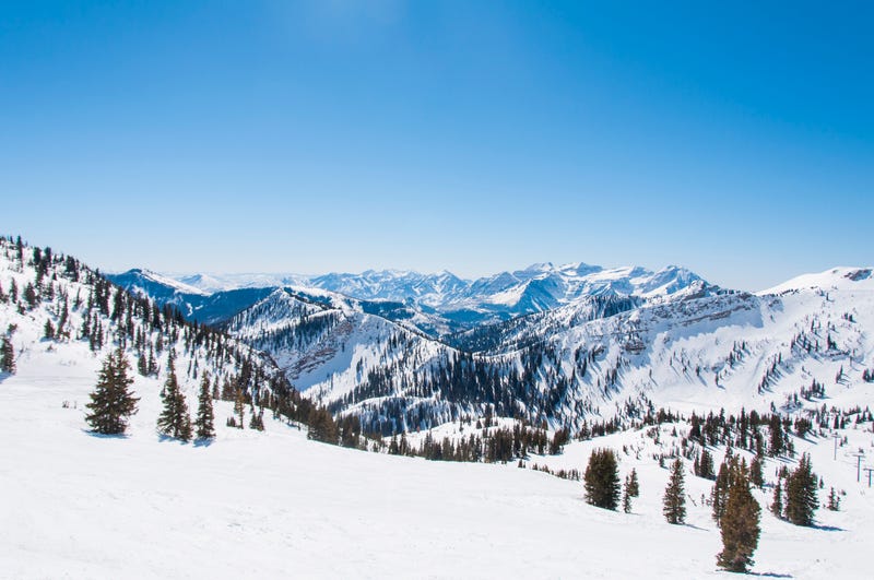 Snow covered mountain. 