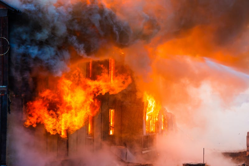 Fire in an old house