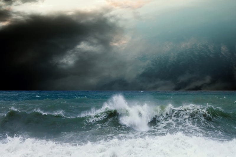 Stock image of large waves