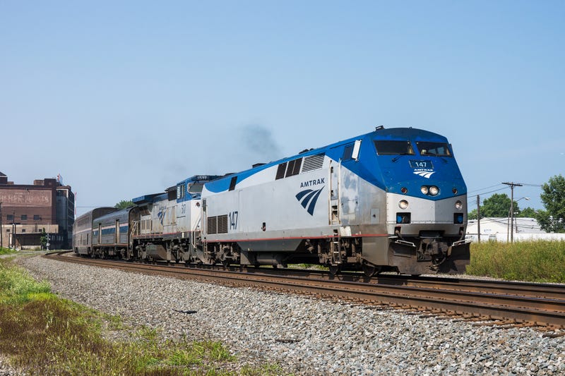 An Amtrak train.