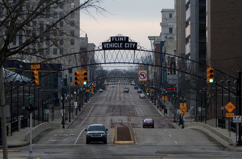 Flint Vehicle City sign 