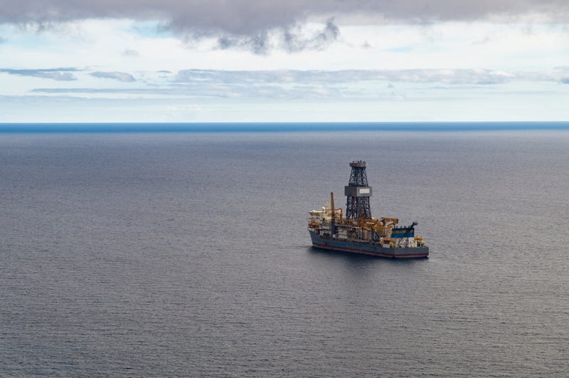 Offshore drill ship stock image.