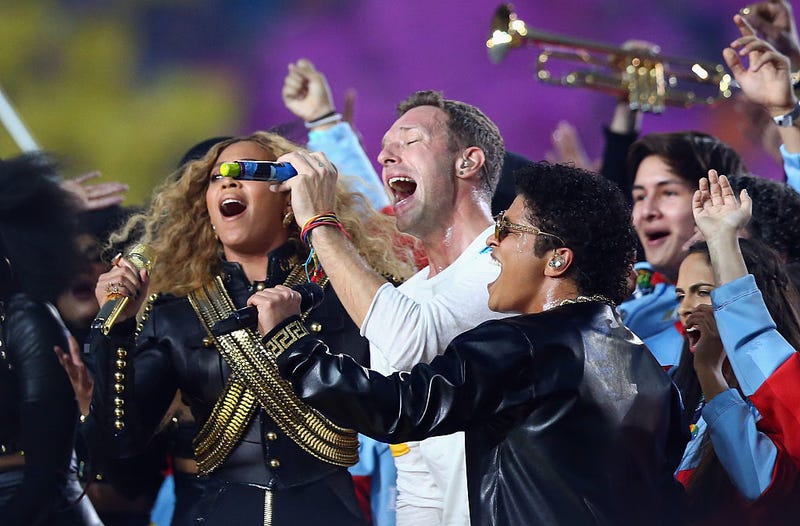 Coldplay, Beyoncé, Bruno Mars