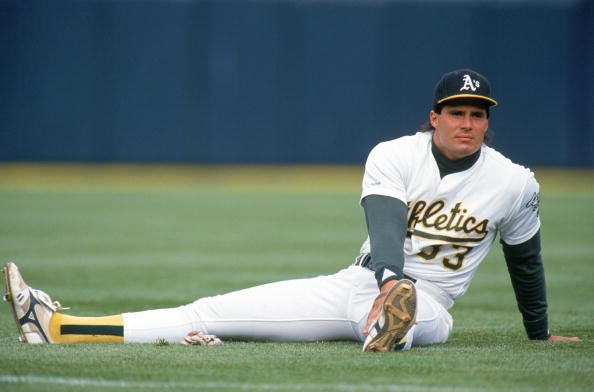 Jose Canseco is one of the greatest players in Athletics history. 