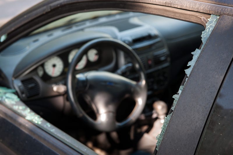 Car broken window