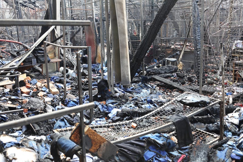 Textile mill fire in Pickens County