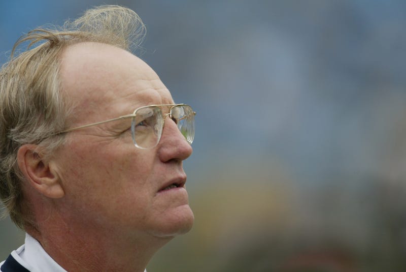 Head Coach Marty Schottenheimer of the San Diego Chargers looks on during the game against the Carolina Panthers