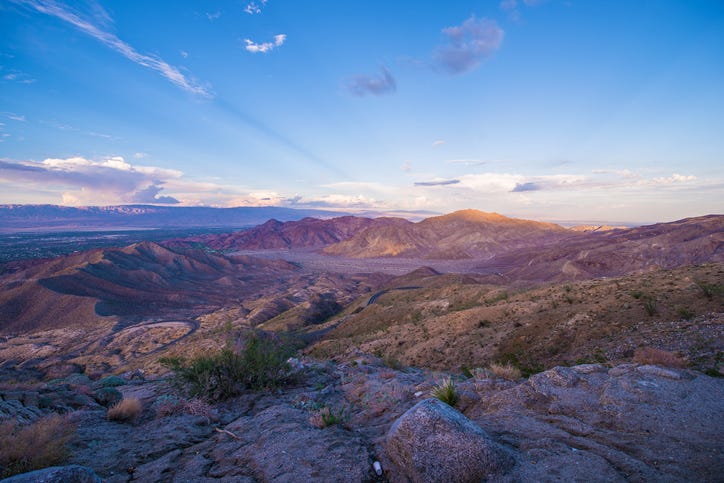 The Coachella Valley where the home is located.