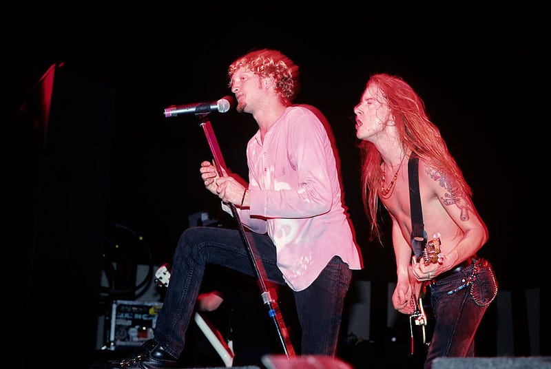Layne Staley and Jerry Cantrell of Alice in Chains