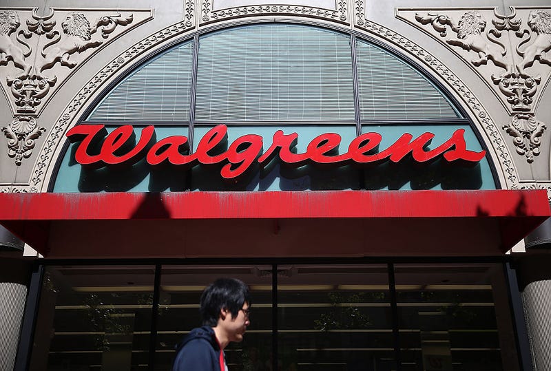 A pedestrian walks by a Walgreens store on April 5, 2016 in San Francisco, California.
