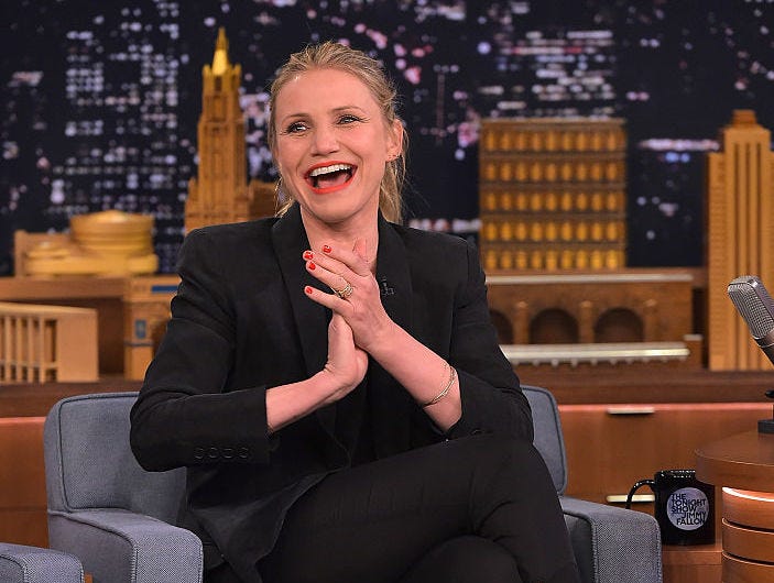 Cameron Diaz Visits "The Tonight Show Starring Jimmy Fallon" at NBC Studios on April 6, 2016 in New York City