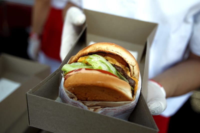 In-N-Out Burgers are served at the John Varvatos 13th Annual Stuart House benefit presented by Chrysler with Kids' Tent by Hasbro Studios at John Varvatos Boutique on April 17, 2016 in West Hollywood, California