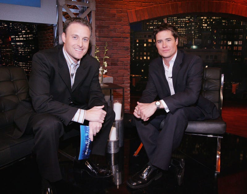 Chris Harrison with "Bachelor" Andrew Firestone