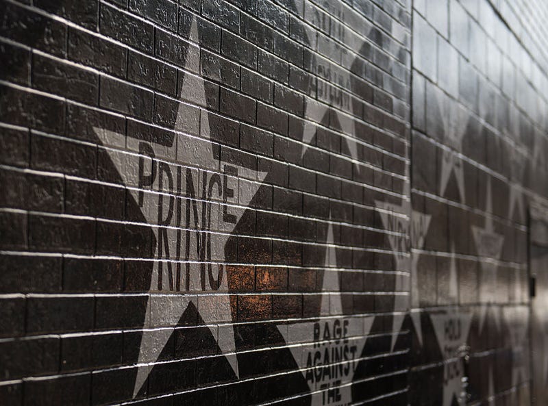 The "Prince" star on the wall outside First Avenue nightclub has in Minneapolis, Minnesota.
