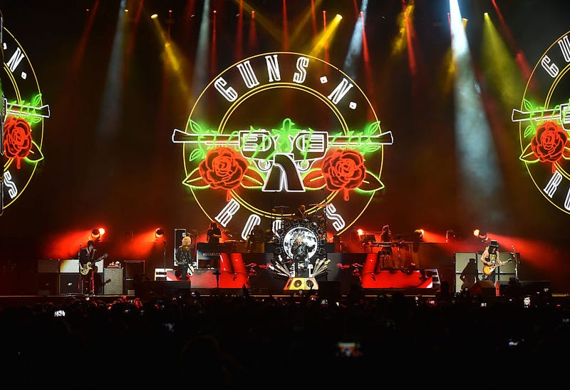 Los Angeles rock band Guns N' Roses sued an online gun store