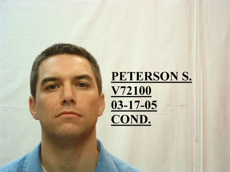 In this handout image provided by the California Department of Corrections, convicted murderer Scott Peterson poses for a mug shot March 17, 2005 in San Quentin, California. Judge Alfred A. Delucchi sentenced Peterson to death March 16 for murdering his wife, Laci Peterson, and their unborn child.