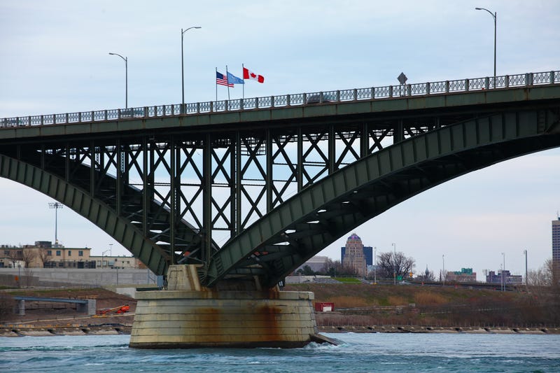 U.S.-Canada border at the Peace Bridge