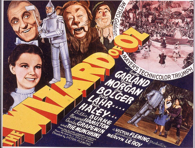 A lobby card from the film 'The Wizard Of Oz,'