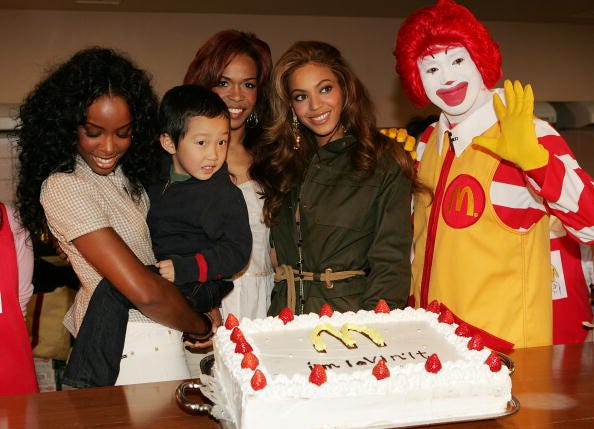 Destiny's Child With Ronald McDonald