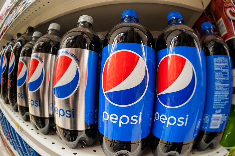 Bottles of Pepsi